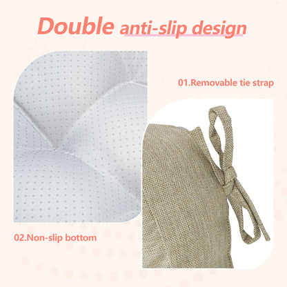 16.5-inch Depth Beige Square Cushion