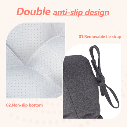 16.5-inch Depth Dark Gray Square Cushion