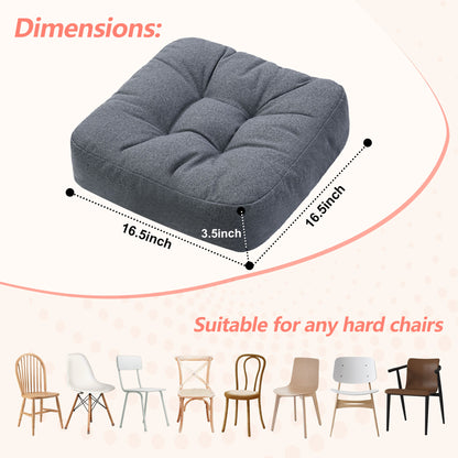 16.5-inch Depth Dark Gray Square Cushion