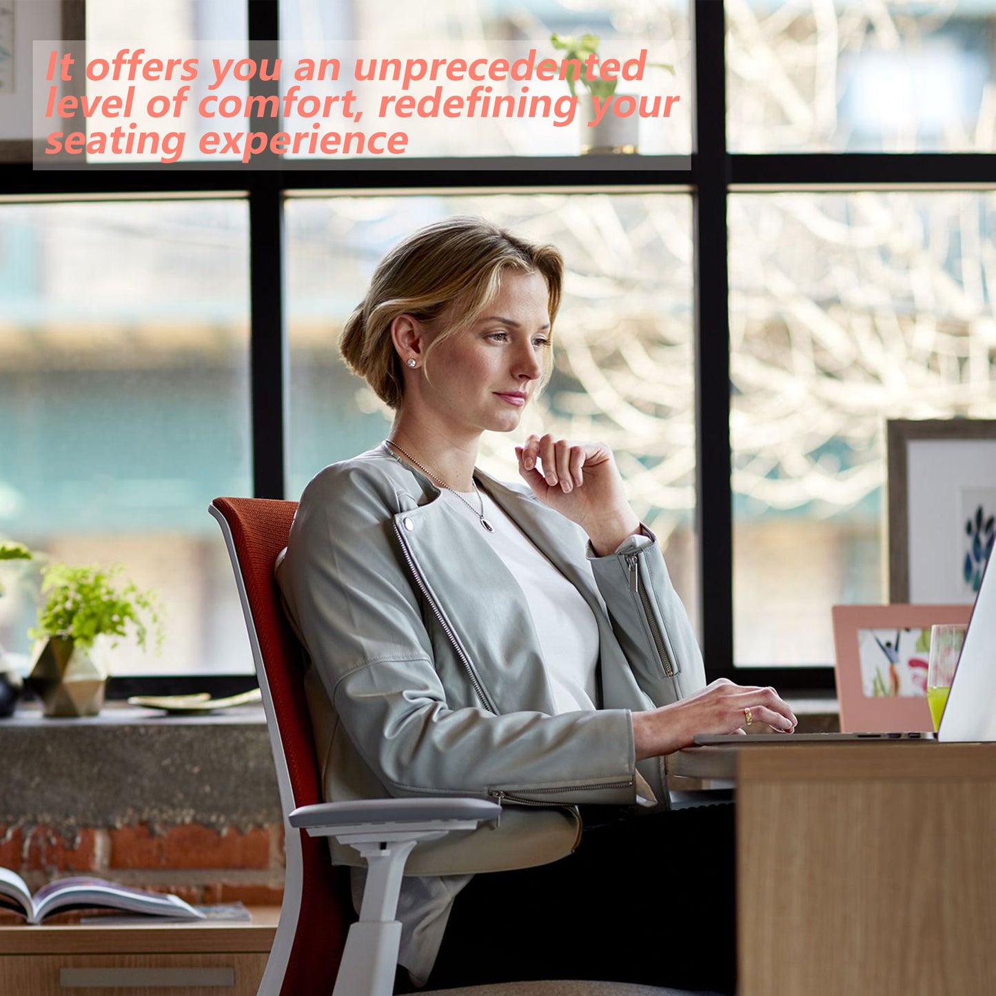 16.5-inch Depth Light Gray Square  Cushion