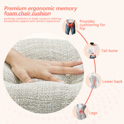 16.5-inch Depth Beige Square Cushion