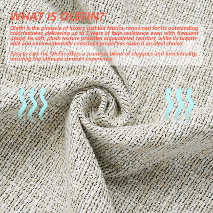 16.5-inch Depth Beige Square Cushion