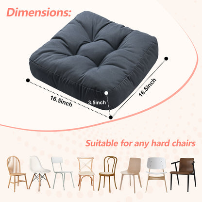 16.5-inch Depth Dark Gray Square  Cushion