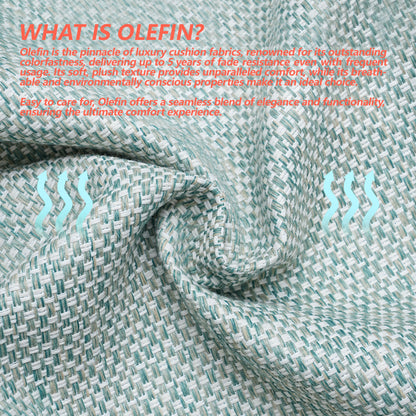 16.5-inch Depth Green Square Cushion