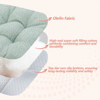 16.5-inch Depth Green Square Cushion