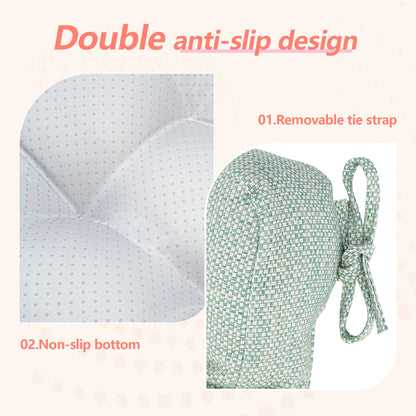 16.5-inch Depth Green Square Cushion