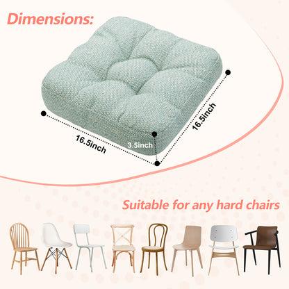 16.5-inch Depth Green Square Cushion