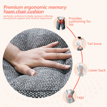 16.5-inch Depth Dark Gray Square Cushion