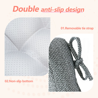 16.5-inch Depth Dark Gray Square Cushion