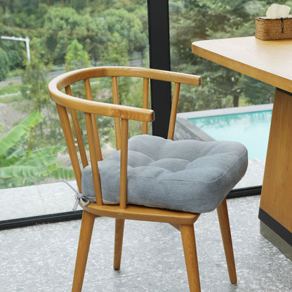 16.5-inch Depth Light Gray Square Cushion