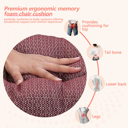 16.5-inch Depth Red Square Cushion