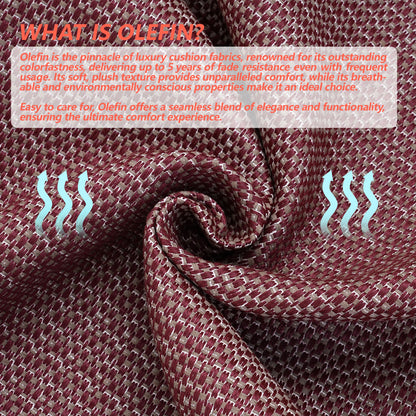 16.5-inch Depth Red Square Cushion