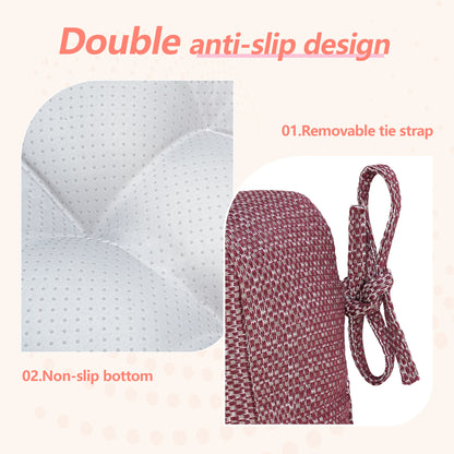 16.5-inch Depth Red Square Cushion