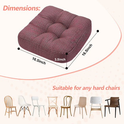 16.5-inch Depth Red Square Cushion