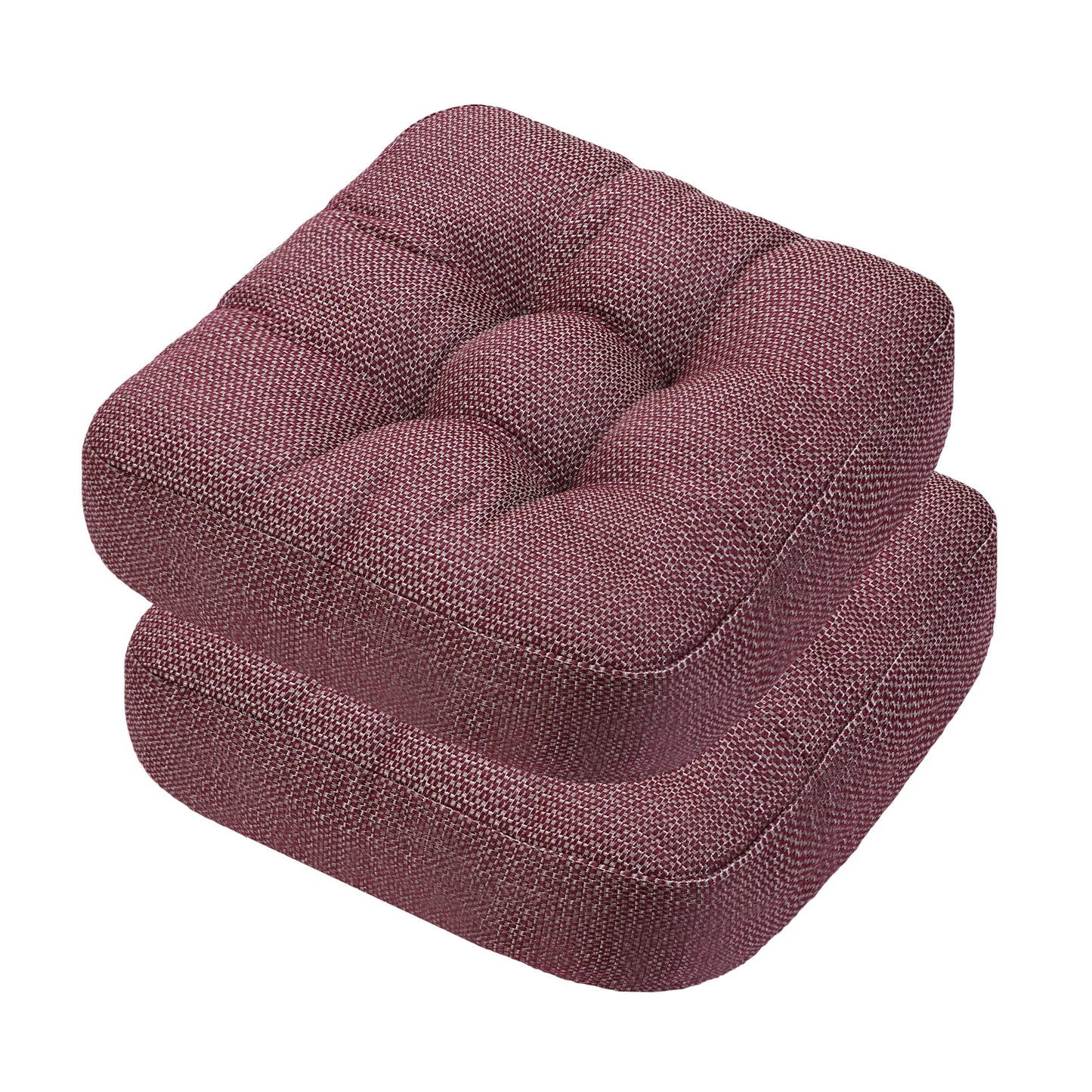 16.5-inch Depth Red Square Cushion