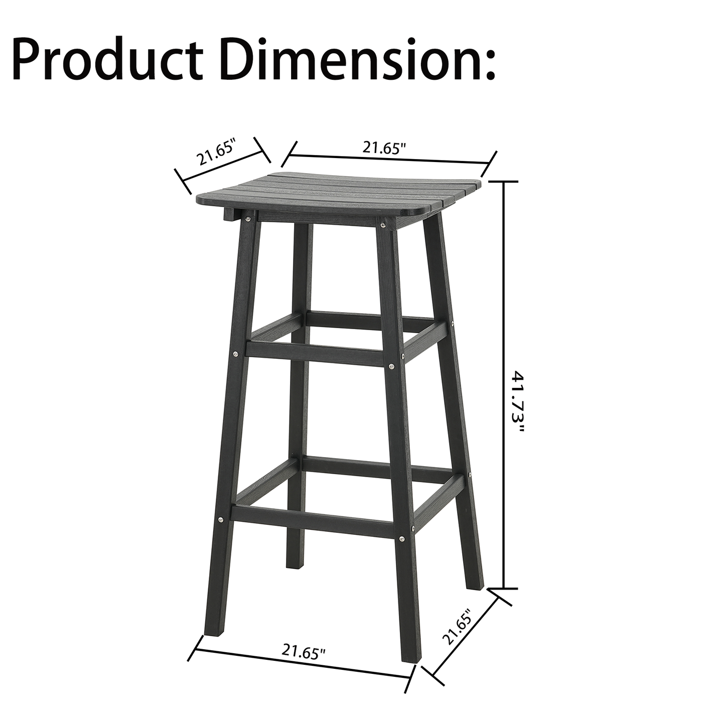 2 - Person 21.65'' L Outdoor Standing Height Table Set