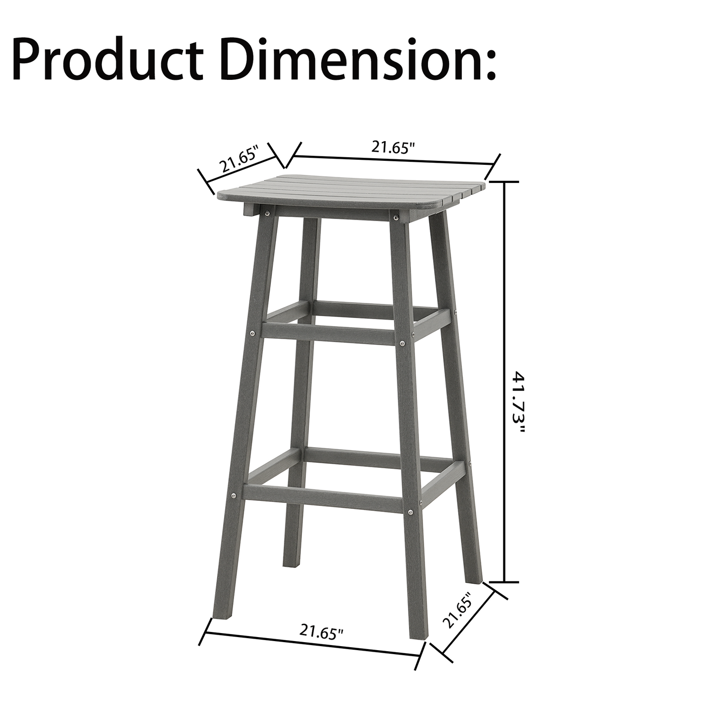 2 - Person 21.65'' L Outdoor Standing Height Table Set