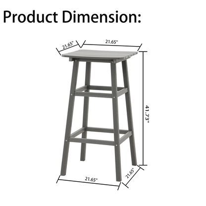 2 - Person 21.65'' L Outdoor Standing Height Table Set