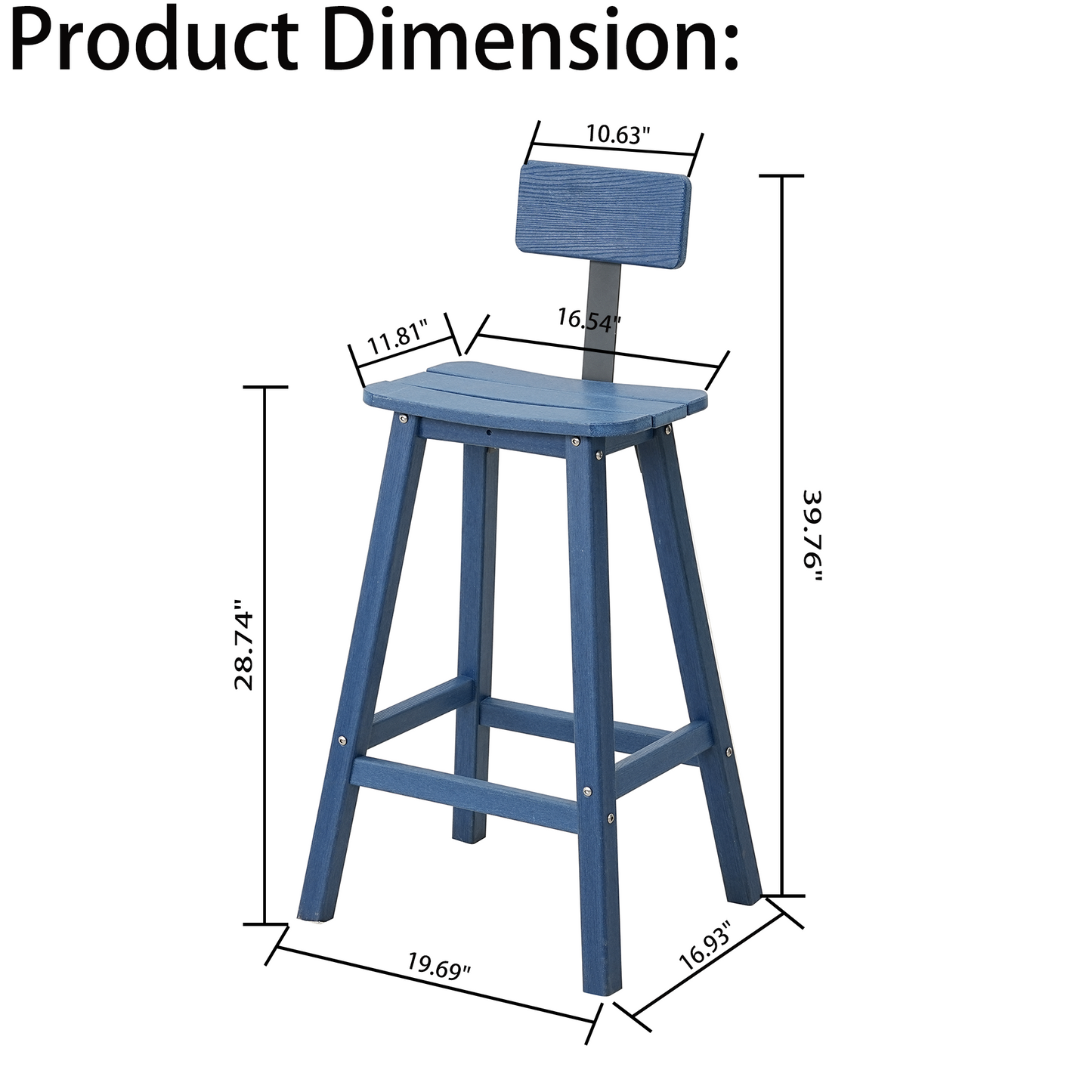2 - Person 21.65'' L Outdoor Standing Height Table Set