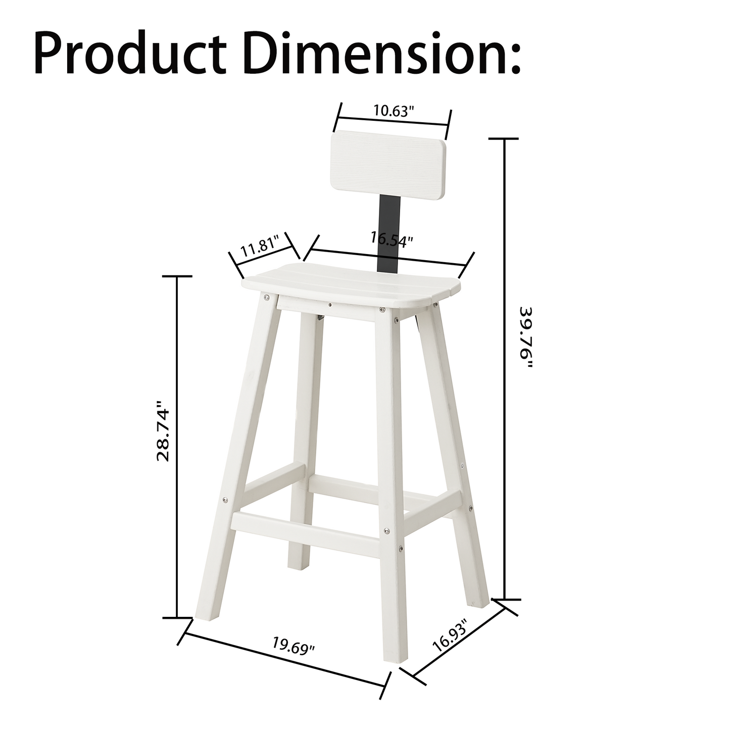 28.74" Patio Bar Stool