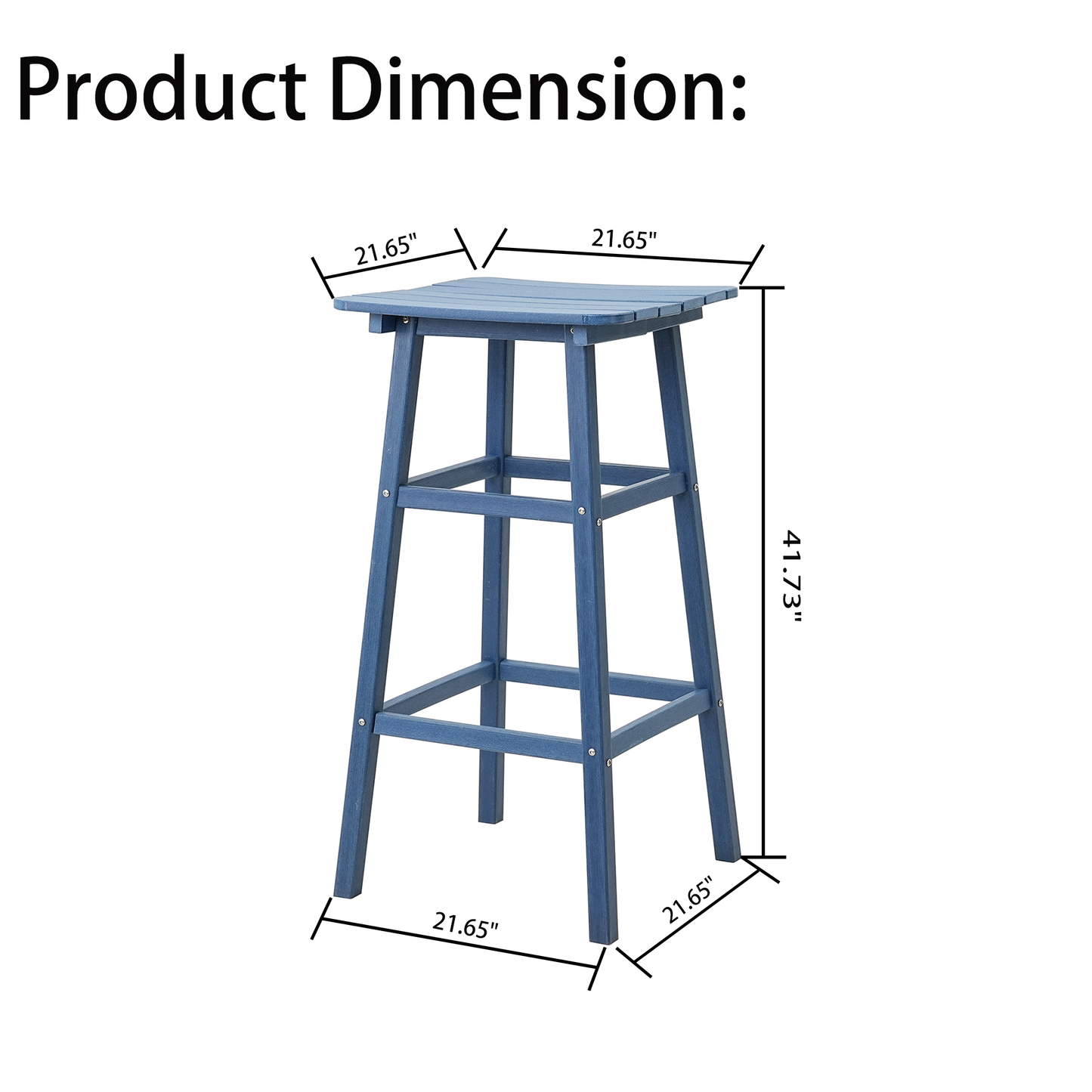 2 - Person 21.65'' L Outdoor Standing Height Table Set