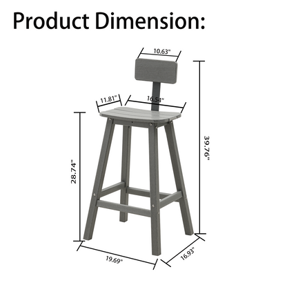 28.74" Patio Bar Stool
