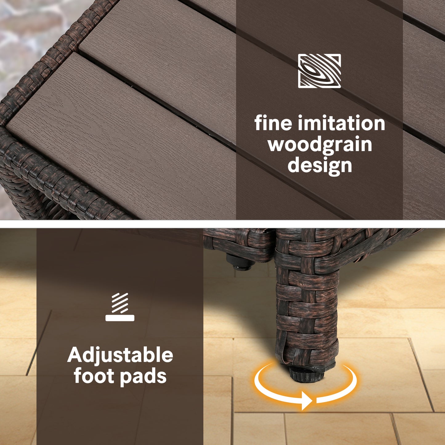 35.43''W21.26''D26.38''H Rattan Pantry Cabinet