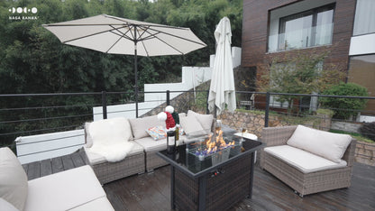 Dalisa 25'' H x 43'' W Outdoor Fire Pit Table with Lid