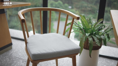 17-inch Depth Begie Trapezoidal Cushion